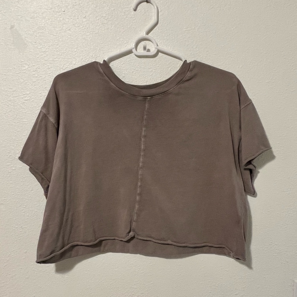 Gray crop top